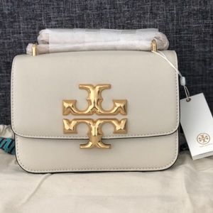 Tory Burch Eleanor Small Convertible Shoulder Bag in Cream